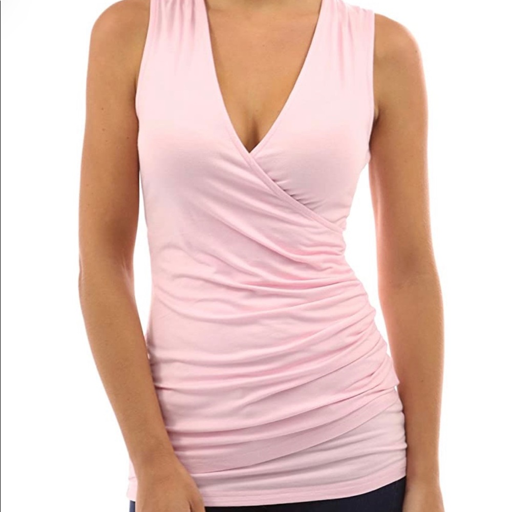 Pink sleeveless blouse size L